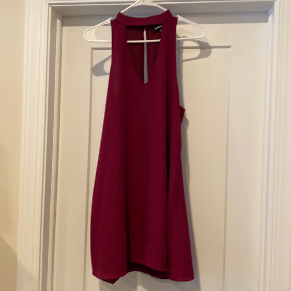 Dark pink/purple halter swing dress
